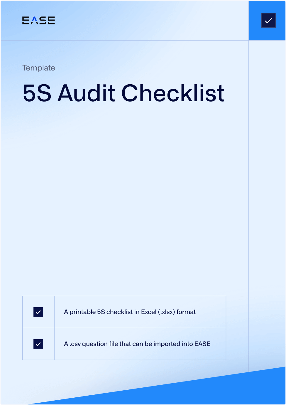 5S Audit Checklist Template Ease io
