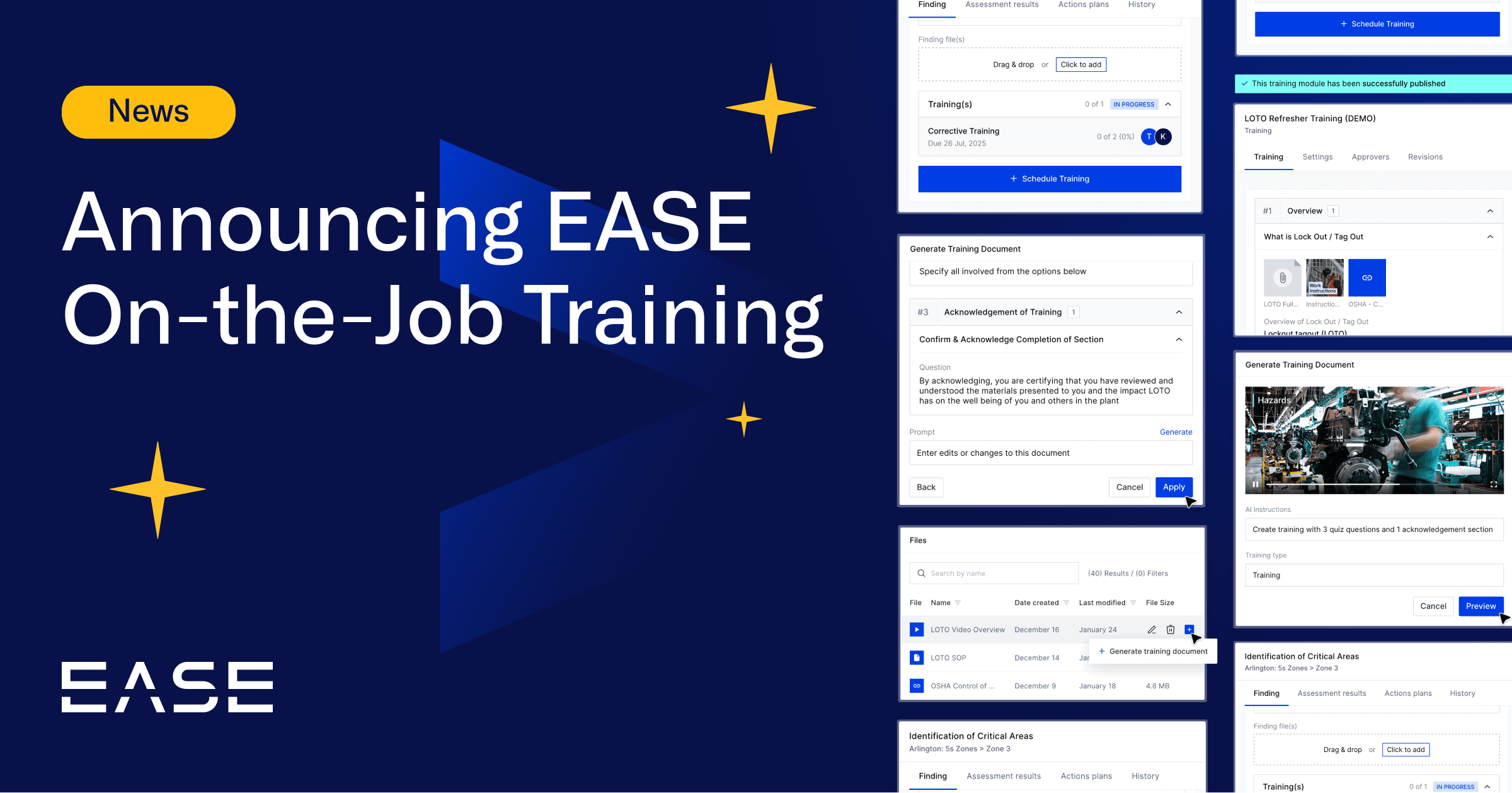 On The Job Training Press Release Image