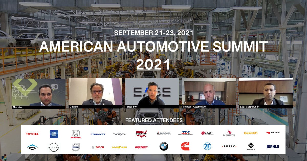 EASE CEO Eric Stoop hosts a panel at American Automotive Summit about OEM-Supplier relationships