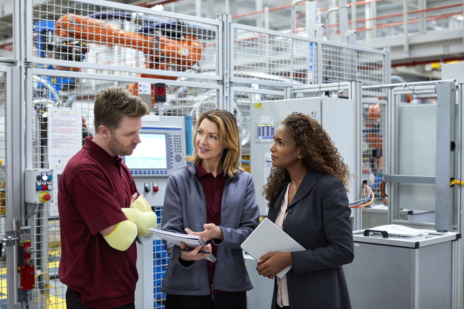Team members on site, completing a Gemba Audit