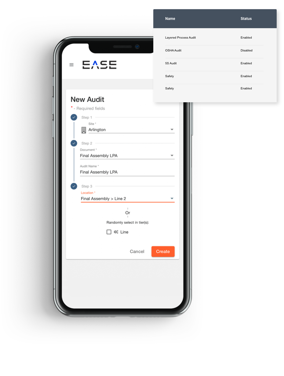 EASE Conduct Mobile Audit