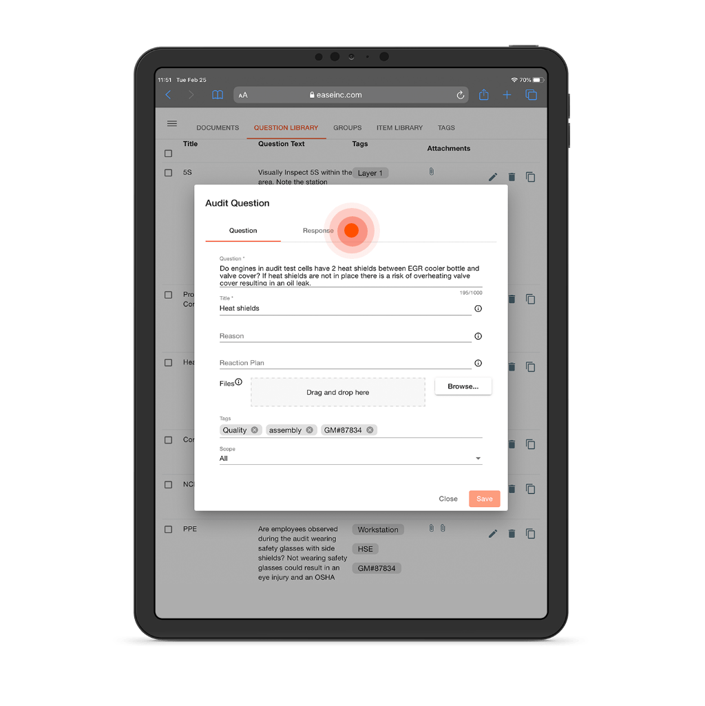 QuestionLibrary EASE Audit Questions Library Management for LPAs, 5s