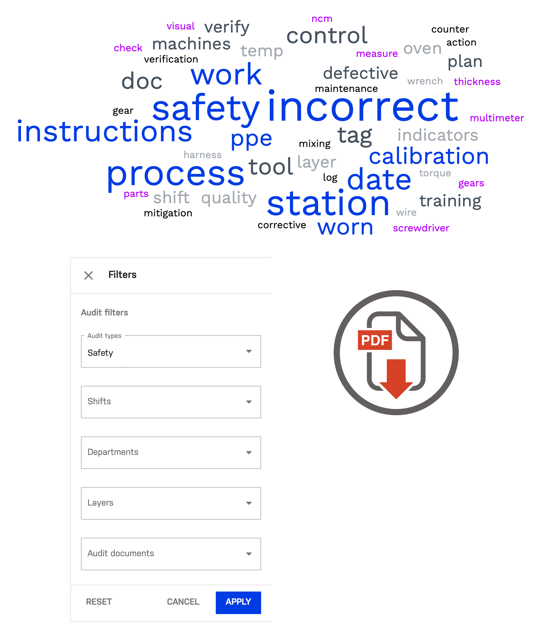 Audit Question Word Cloud