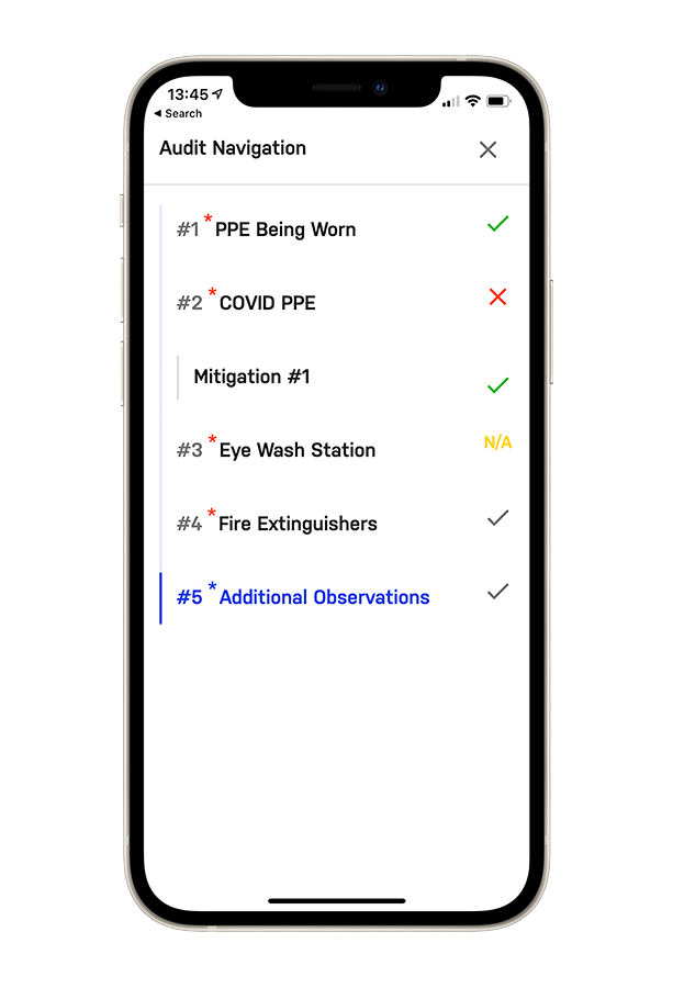 New Conduct Audit Navigation